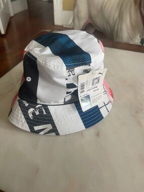 Puma White, Navy & Red Patchwork Bucket Hat/ BMW Motorsport